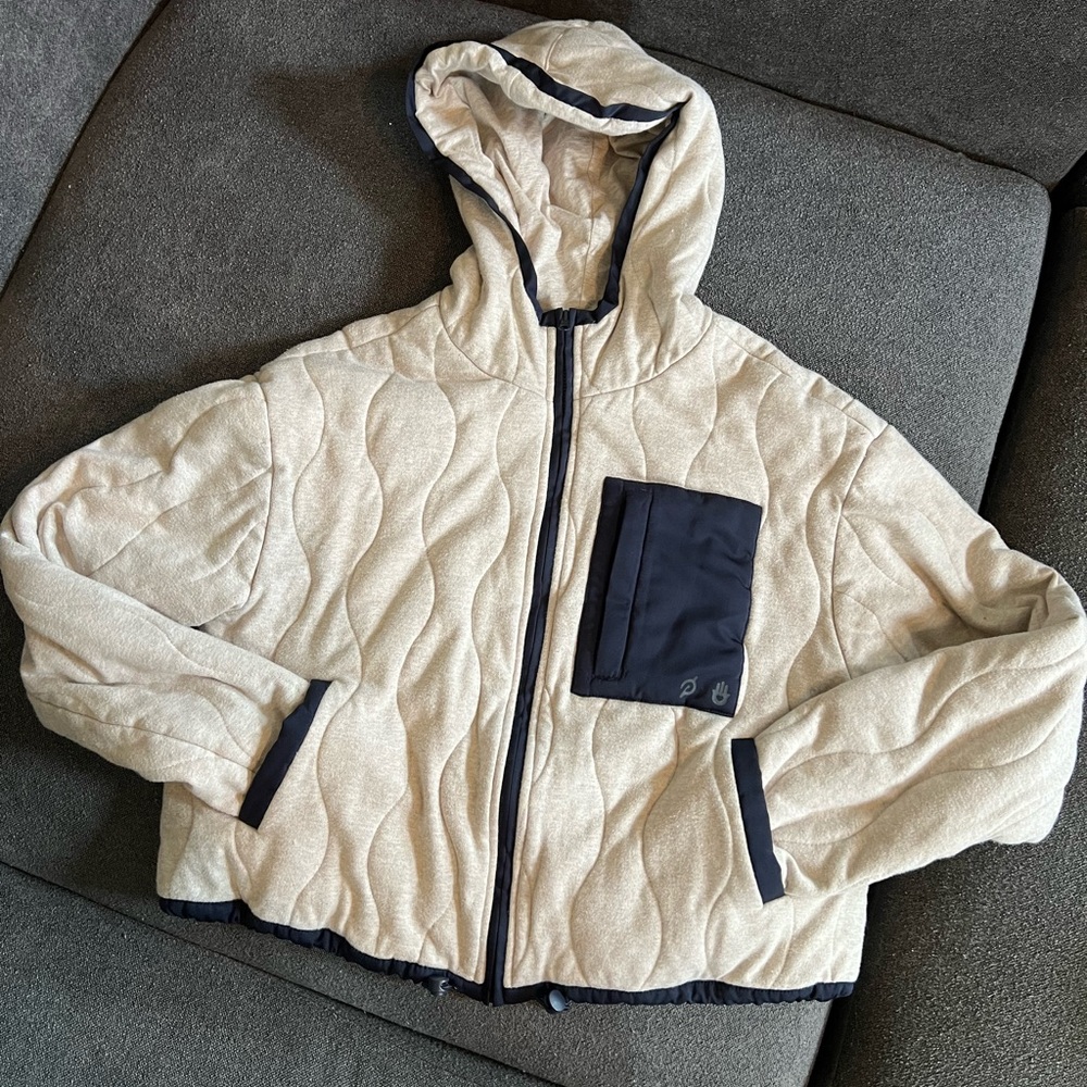 Peloton x Spiritual Gangster Cropped Quilted Zip up Jacket
